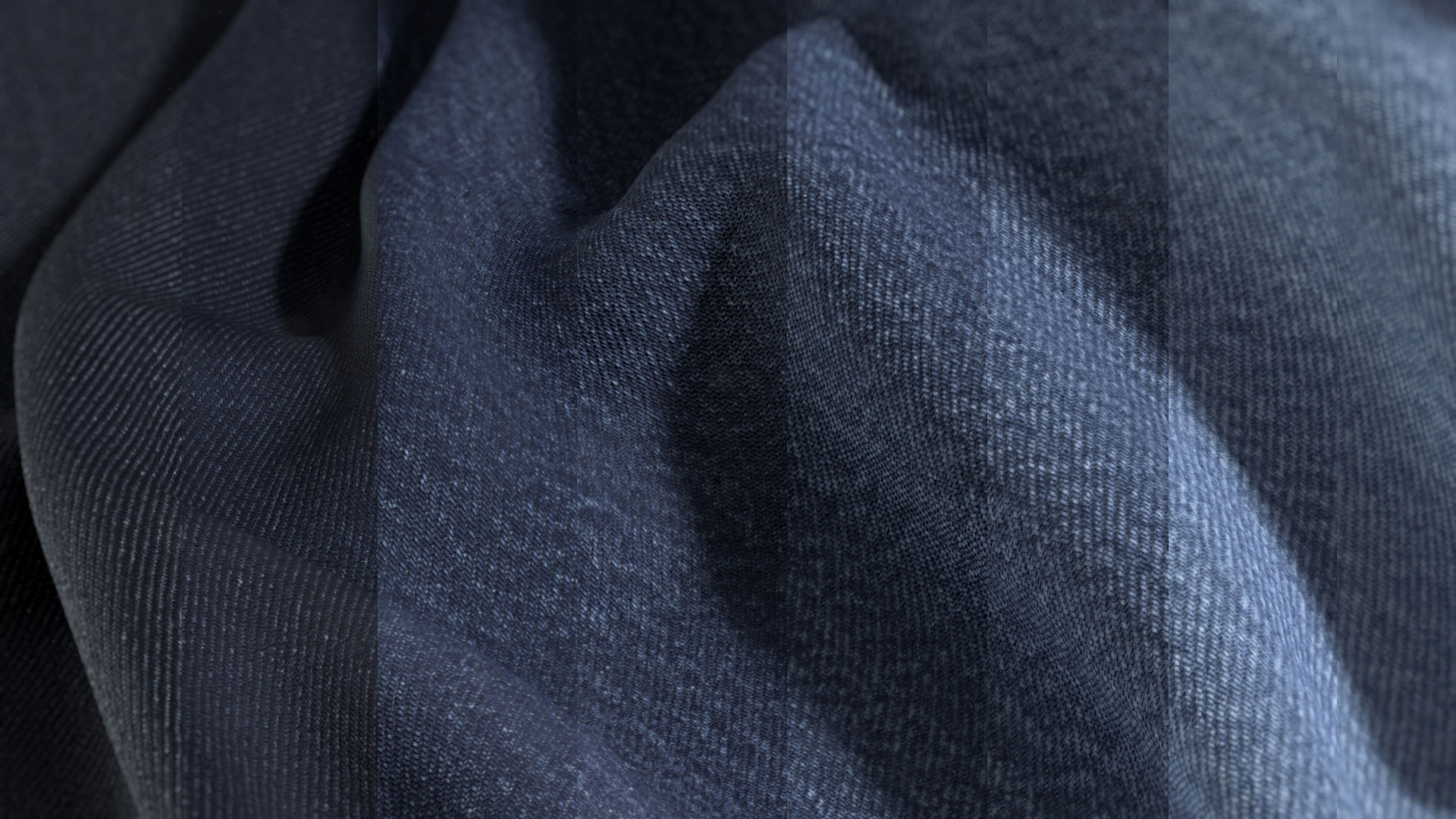 3D denim fabric created with Bandicoot scanning looking like photo multiple washes shade blanket